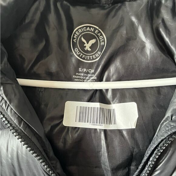 American Eagle Puffer Down Coat Black Size Small - Picture 2 of 10